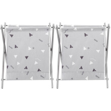 2Pièces Panier À Linge Pliable Organisateur Chambre
