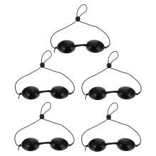 10Pièces Cache-Œil PVC Noir Durable Pour Protection Uv Beauté