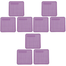 9Pièces Tapis Art Gravure PVC Violet Protection Table Durable