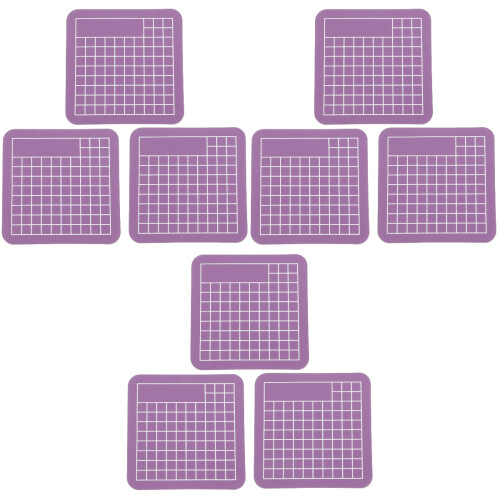 9Pièces Tapis Art Gravure PVC Violet Protection Table Durable