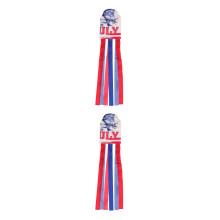 2Pièces Décoration Jardin Bleu Polyester Vent Indicateur Extérieur