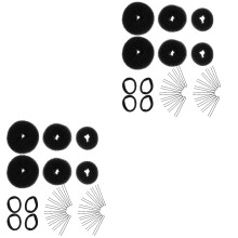 4Ensembles Outils Chignon Noir Élégante Volume Et Maintien
