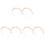 6Pièces Métal Rose Gold Légers Pour 1