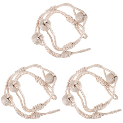 3Pièces Bracelets De Rideaux Beige Décoratifs