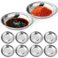 40Pièces Petits Plats En Acier Inoxydable Pour Condiments Argentés