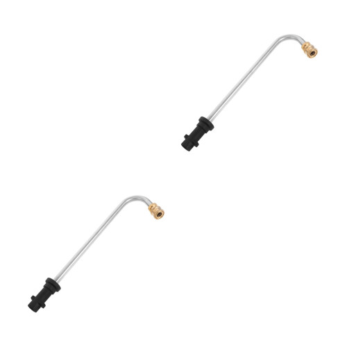2Pièces Accessoire Rallonge Pression Lance Nettoyeur Argent