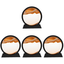 4Pièces Sablier 3D Décor De Table Sable Liquide Artistique