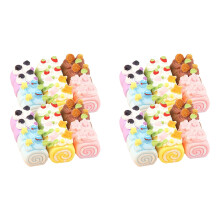 48Pièces Miniatures Gâteaux Décor Maison Jouets Faux Dessert Colorés