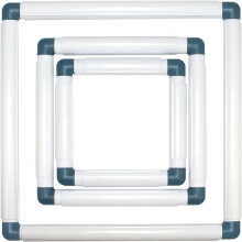 3er-Pack Quadratische Stickrahmen, Kreuzstichrahmen, Lochnadelrahmen, Stickerei-Quiltrahmen, Blau