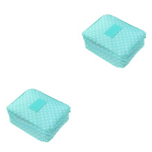 2Pièces Sac Cosmétique Vert, Résistant, Idéal Pour Voyage