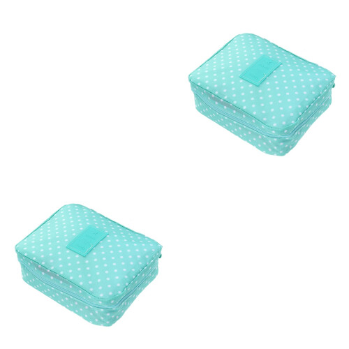 2Pièces Sac Cosmétique Vert, Résistant, Idéal Pour Voyage