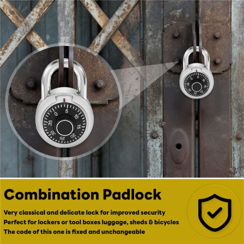 Master Coded Lock 50mm With Round Fixed Dial Combination Padlock 1