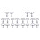 20X Key Slot for Bolt Triple-Cornered Triangular Metal Panel 8 mm 1