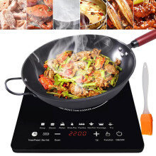 (Black) Electric Induction, Portable Induction Hob, Digital Touch Single Electric Cooker, Hot Plate for Home Kitchen Cooking UK