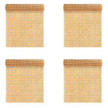 4pcs 16-Inch Wide Natural Rattan Webbing 40-Inch Long (3.3 Ft.) Rattan Webbing Rolls for Furniture,Chairs, Cabinets