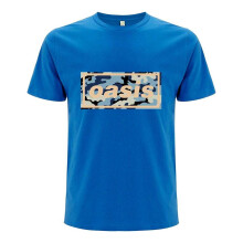 (L, Blue) Oasis Unisex Adult Camo Logo T-Shirt