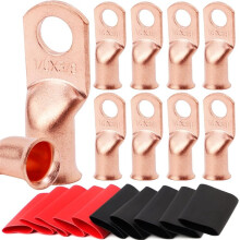 1/0 AWG-3/8 Battery Lugs,Heavy Duty Wire Lugs,Ring Terminals,Battery Cable Ends,Battery Terminal Connectors