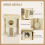 Kleiner Katzenbaum mit Jutematte und Spielball, Beige 4