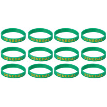 12Pièces Bracelet Silicone Pays, Résistant Pour Événements