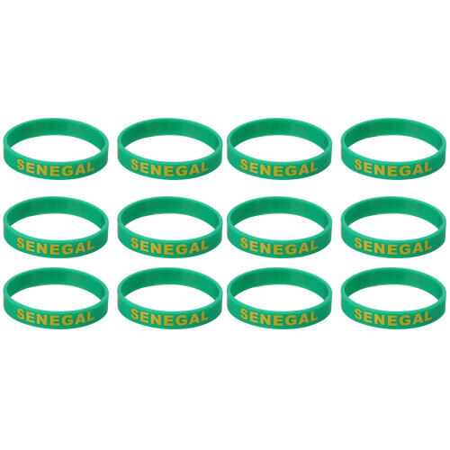 12Pièces Bracelet Silicone Pays, Résistant Pour Événements