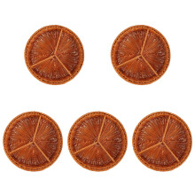 5Pièces Corbeille Décorative Tressée Marron Clair Résistante