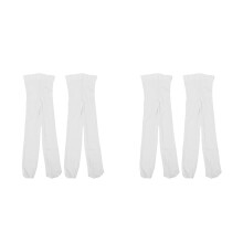 4Paires Collants Danse Blancs Extensibles Pour Cours De Ballet