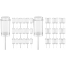 80Pièces Récipients Push-Up Gâteaux En Transparent Pour DIY