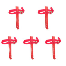 5Pièces Support Mural Extincteur Ferroviaire Rouge Compact Durable