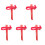 5Pièces Support Mural Extincteur Ferroviaire Rouge Compact Durable 1