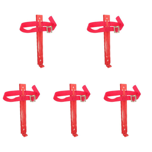 5Pièces Support Mural Extincteur Ferroviaire Rouge Compact Durable
