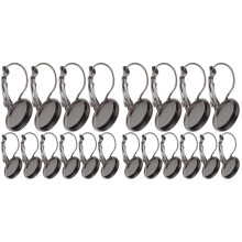 40Pièces Accessoires Boucles D'oreilles Fer Noir Pour