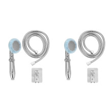 2Ensembles Douche Chrome 3 Modes Économique