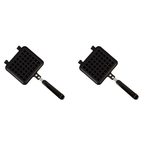 2Pièces Moldes À Gaufres Gâteaux Noir Design