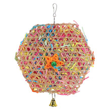 2Pièces En Rotin Multi Couleur Pour Perruche