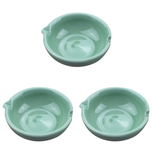 3Pièces Plateaux Encre Céramique Vert Pour Bureau Durable