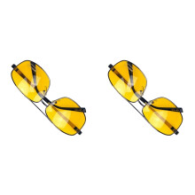 2Pièces Lunettes De Conduite Polarisées Métal Anti-Reflet