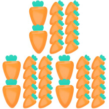 36Pièces Assiettes Carotte Orange Usage Unique Pour Buffet