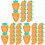 36Pièces Assiettes Carotte Orange Usage Unique Pour Buffet 1