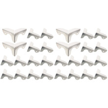 32Pièces Protections D’angles En Métal Argenté Pour Boîtes
