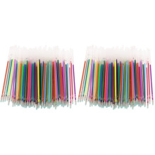 200Pièces Recharges Stylos Gel Couleurs Variées Pointe Fine