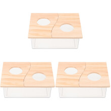 3Pièces Accessoire Hamster Multi-Coloré Bain Sable Toilette