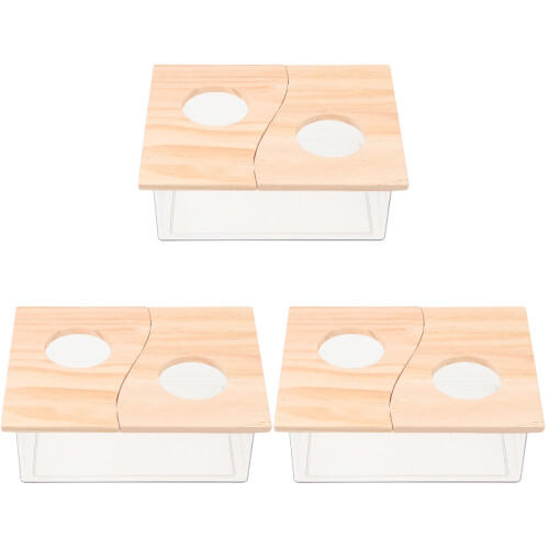 3Pièces Accessoire Hamster Multi-Coloré Bain Sable Toilette