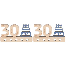 2Pièces Bois Ivoire Pour Usage Anniversaire