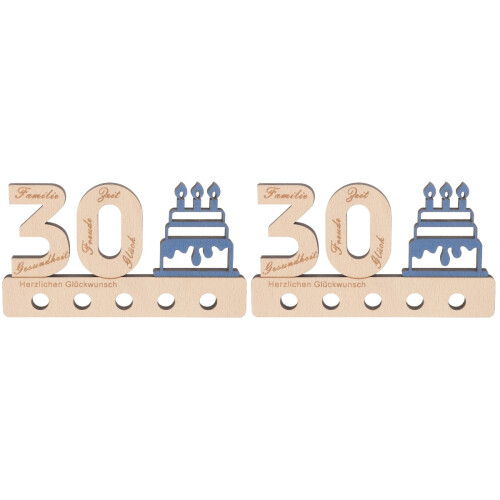 2Pièces Bois Ivoire Pour Usage Anniversaire