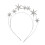 7Pièces Bandeau Étoile Argenté Accessoire Raffiné 1