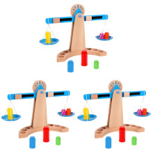 3Pièces Jouet Balances En Bois Educatif Pour Enfants