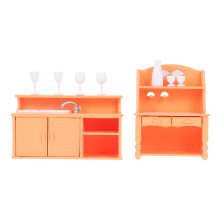 4Ensembles Miniatures Armoires À Vin Orange Pour Maison De