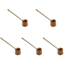 5Pièces Louche En Bambou Longue Manche Pour Cuisine Jardin