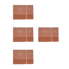 8Pièces Calendrier Flip 2026 Métal Khaki Planificateur