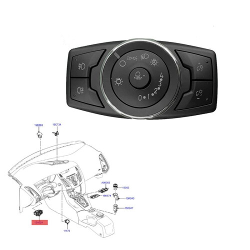 For  Focus 2012-2015 BM5T-13A024CPL Dash Front Headlight  Control Height Adjustment Button BM5T13A024 1